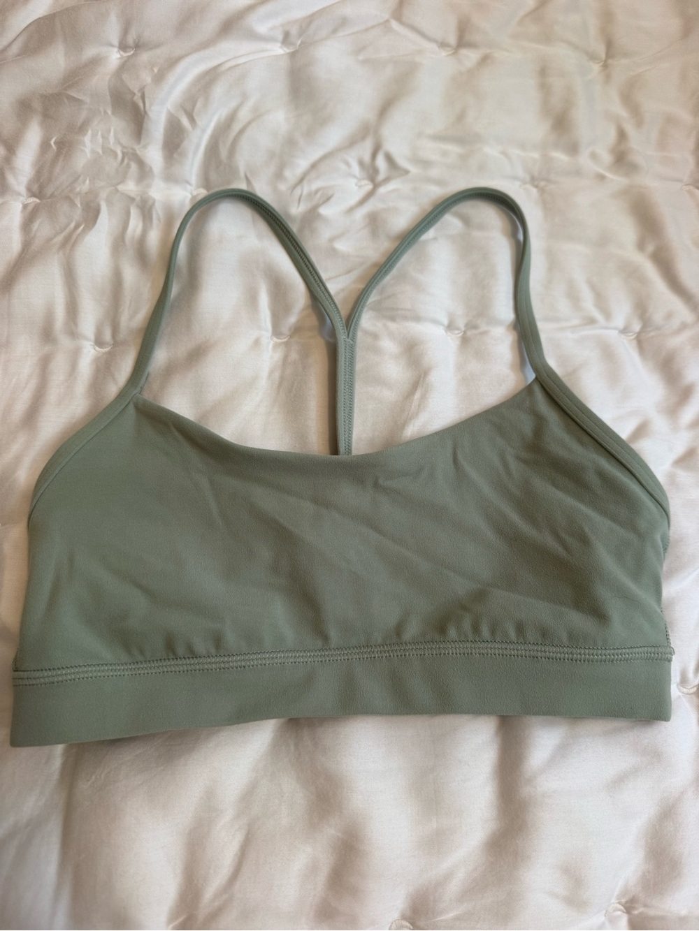 Women's Seamless Light Olive Green Strappy Bralette